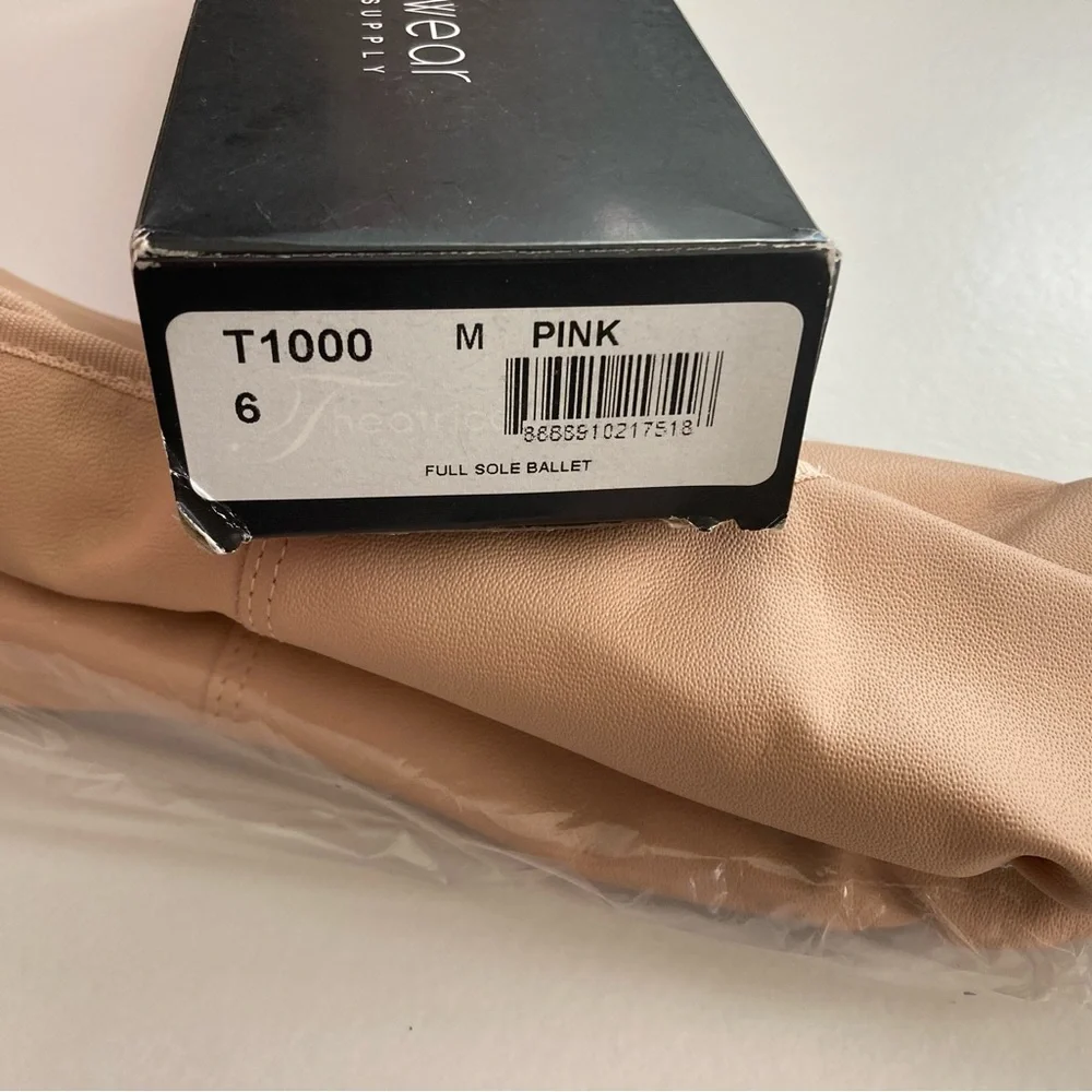 Theatricals Footwear | NEW Pink Full Sole Ballet Shoes T1000 6M - Picture 5 of 5